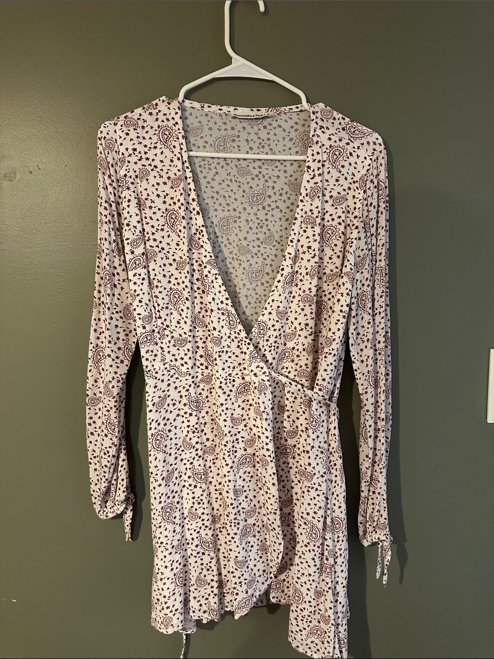 Abercrombie & Fitch Rose Paisley Wrap Blouse